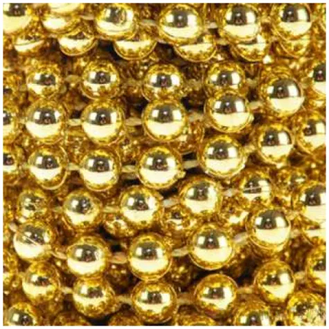 lancuch choinkowy korale long zlote arpex 6 mm 6 m