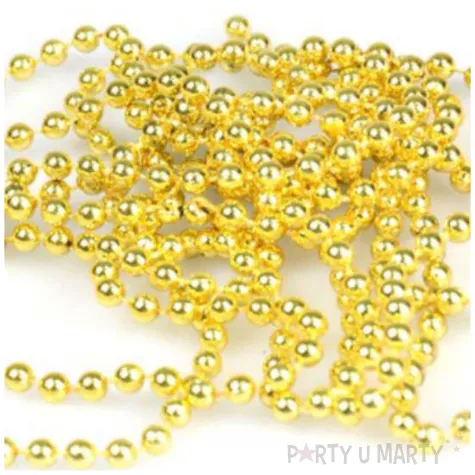 lancuch choinkowy korale zlote arpex 4 mm 2 7 m