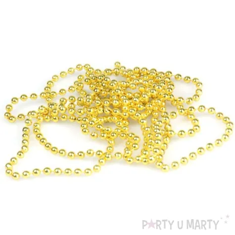 lancuch choinkowy korale zlote arpex 4 mm 2 7 m