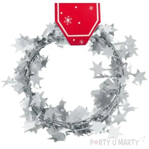 lancuch choinkowy srebrne gwiazdki arpex 270 cm