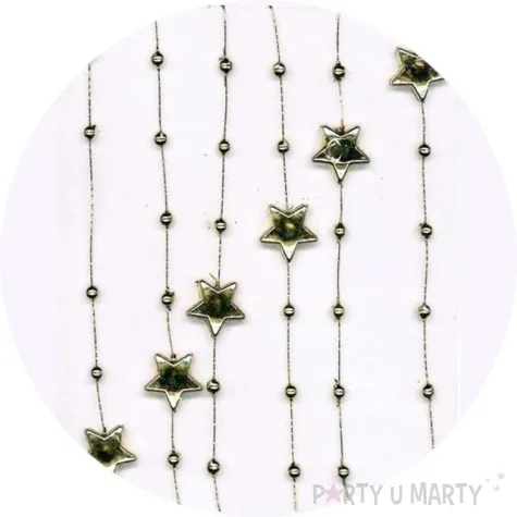 lancuch choinkowy zlote gwiazdki brewis 130 cm