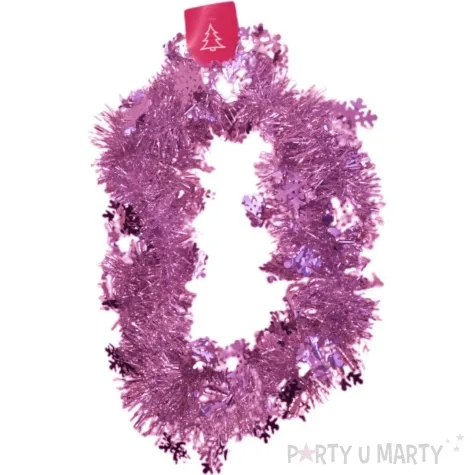 lancuch sniezynki rozowy arpex 200 cm