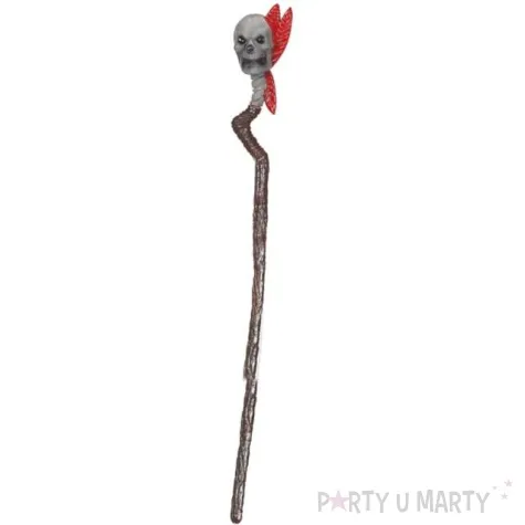 laska czaszka z piorami guirca 100 cm