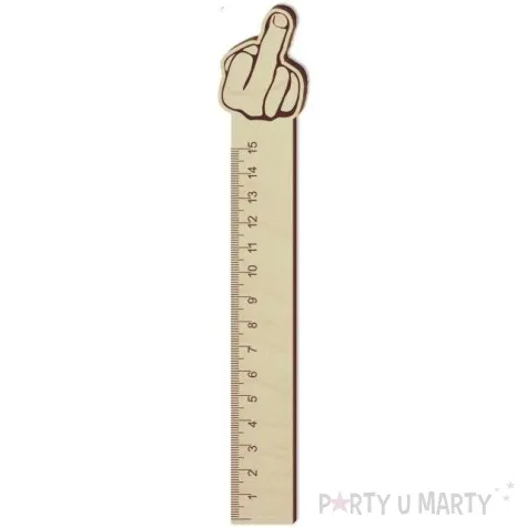 linijka fuck you drewniana 15 cm