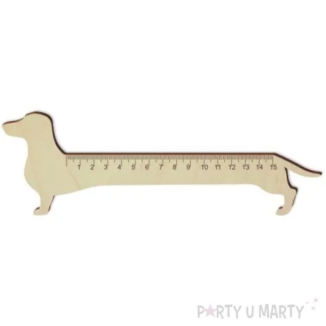 linijka jamnik drewniana 15 cm