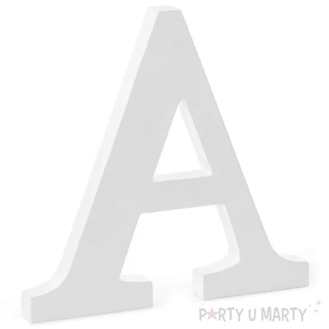 litera drewniana a biala partydeco