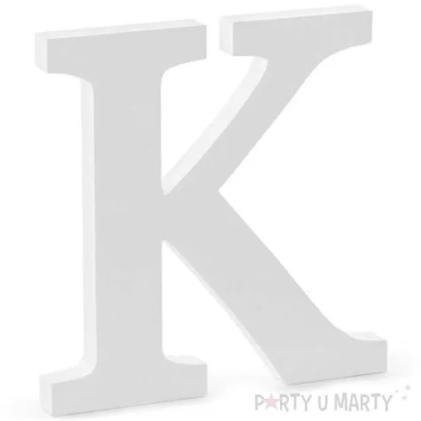 litera drewniana k biala partydeco