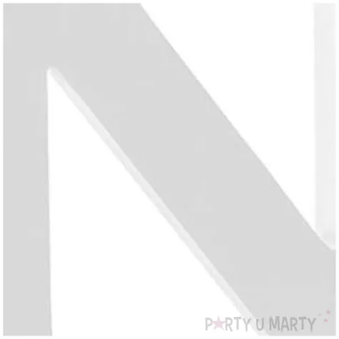 litera drewniana n biala partydeco