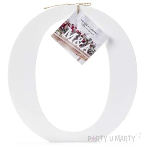 litera drewniana o biala partydeco