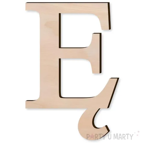 litera drewniana times e rozm m 88x130 mm