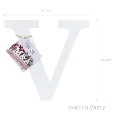 litera drewniana v biala partydeco