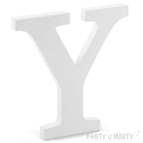 litera drewniana y biala partydeco