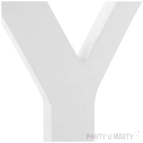 litera drewniana y biala partydeco