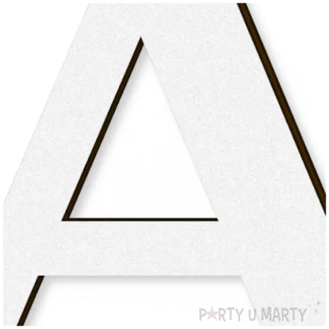 litera laminowana times a bialy rozm m 103x100 mm