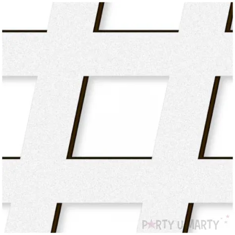 litera laminowana times hash bialy rozm m 72x100 mm