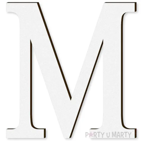 litera laminowana times m bialy 350x400 mm