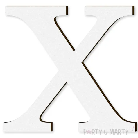 litera laminowana times x bialy rozm m 106x100 mm