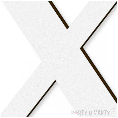 litera laminowana times x bialy rozm m 106x100 mm