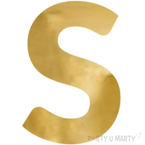 litera lustrzana s zloty partydeco 42x61 cm