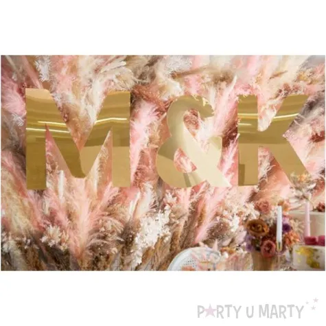 litera lustrzana s zloty partydeco 42x61 cm