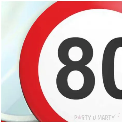 lusterko 80 urodziny traffic birthday 56 mm