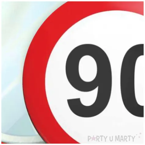 lusterko 90 urodziny traffic birthday 56 mm