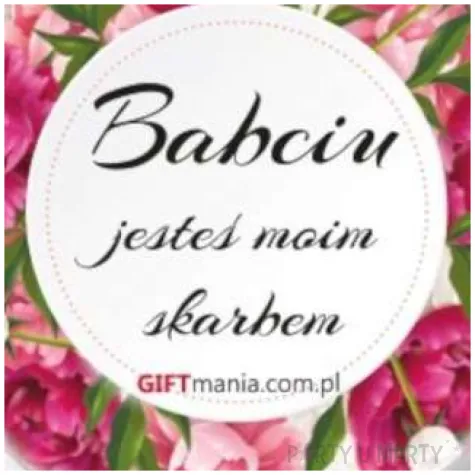 lusterko kieszonkowe babciu jestes moim skarbem giftmania