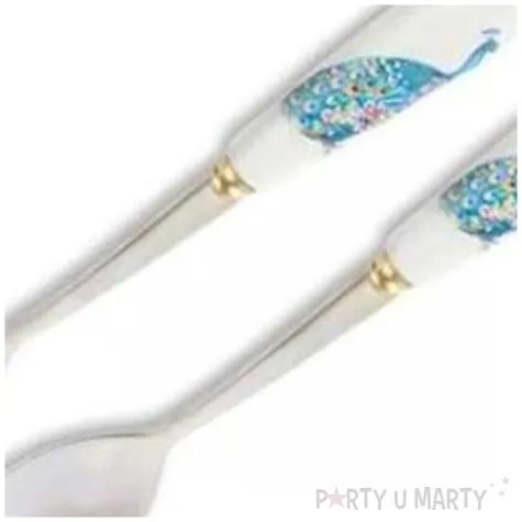 lyzeczki niebieskie pawie godan 2 szt