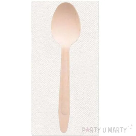 lyzka drewniana eko z serwetka godan