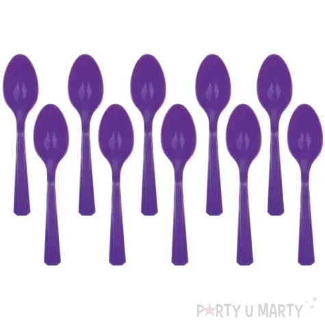 lyzki plastikowe amscan fioletowe 15 cm 10 szt