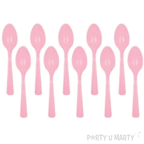 lyzki plastikowe amscan rozowe 15 cm 10 szt