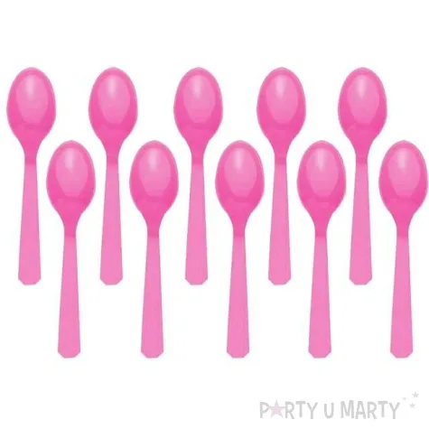 lyzki plastikowe amscan rozowe 15 cm 10 szt