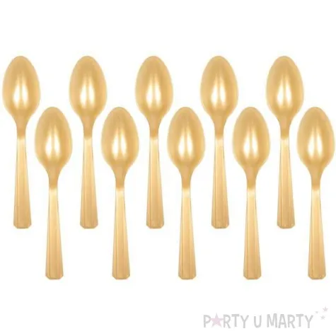 lyzki plastikowe amscan zlote 15 cm 10 szt