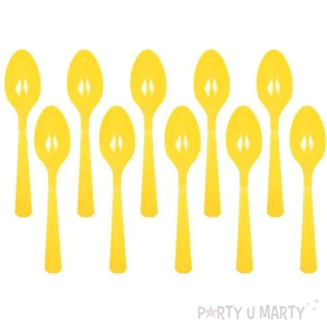 lyzki plastikowe amscan zolte 15 cm 10 szt