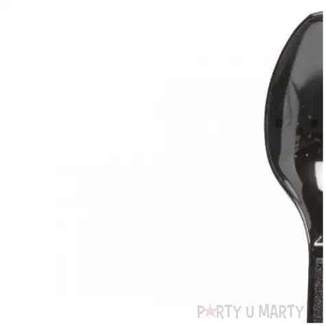 lyzki plastikowe charcoal czarny amscan 16 8 cm 24 szt