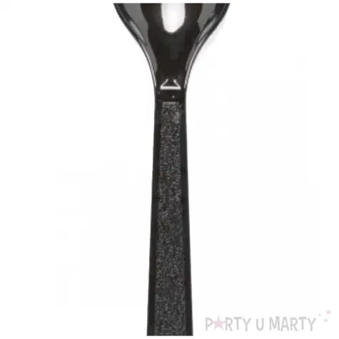 lyzki plastikowe charcoal czarny amscan 16 8 cm 24 szt