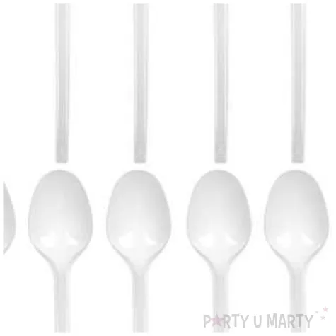 lyzki plastikowe classic biale ravi 12 szt