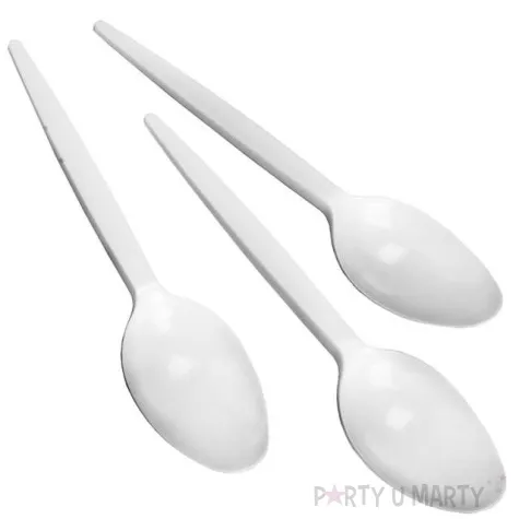 lyzki plastikowe classic biale ravi 12 szt