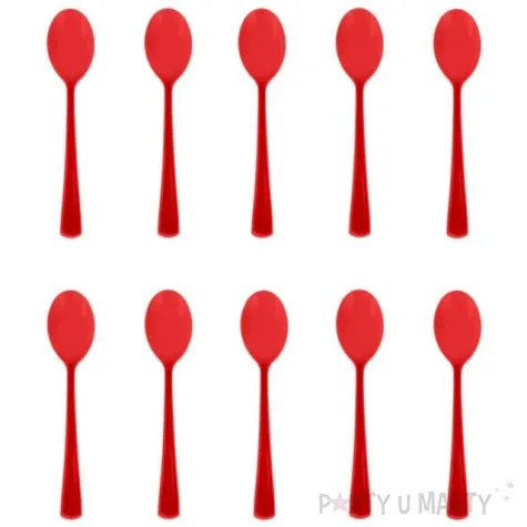 lyzki plastikowe classic czerwone partypal 10 szt