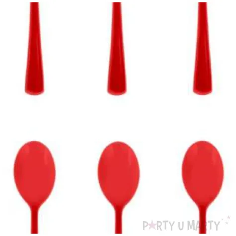 lyzki plastikowe classic czerwone partypal 10 szt