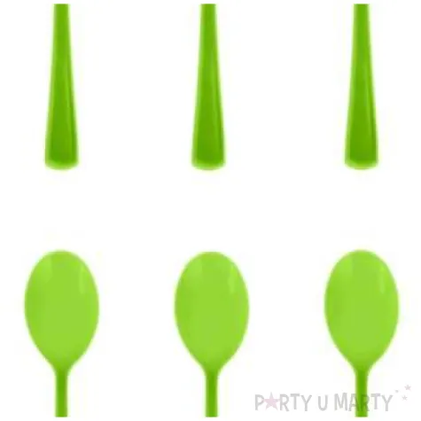 lyzki plastikowe classic limonkowe partypal 10 szt