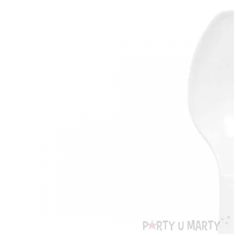 lyzki plastikowe coconut bialy amscan 16 8 cm 24 szt