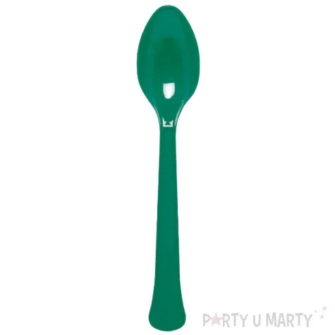 lyzki plastikowe evergreen zielony amscan 16 8 cm 24 szt