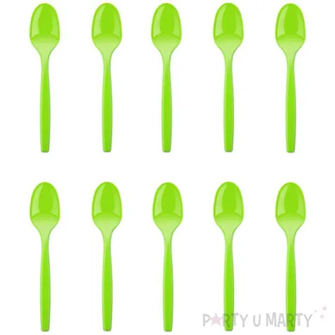lyzki plastikowe soczyste kolory zielony arpex 10 szt