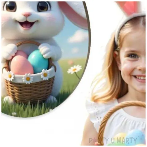 magnes jajko bialy krolik i pisanki wesolych swiat prezent na wielkanoc 12 5 cm