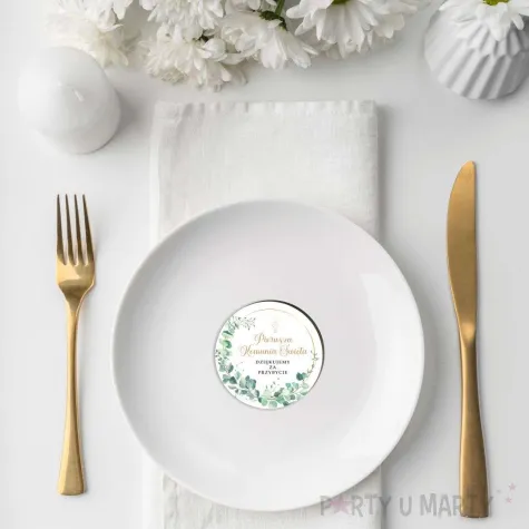 magnes komunia swieta eukaliptus beauty upominek dla gosci pamiatka 7 6 cm