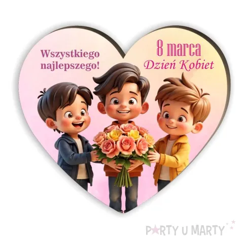 magnes serce chlopcy ze szkoly prezent na dzien kobiet dla dziewczyn z klasy czerwony 9 cm