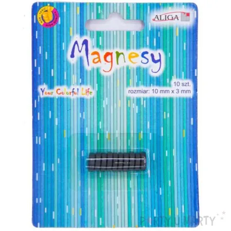 magnesy classic czarne aliga 10mm 10 szt