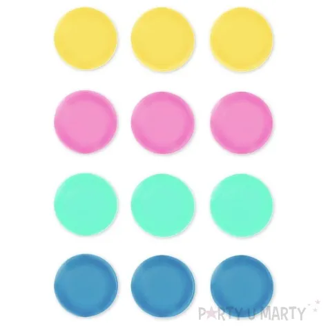 magnesy classic mix pastelowy aliga 20 mm 12 szt