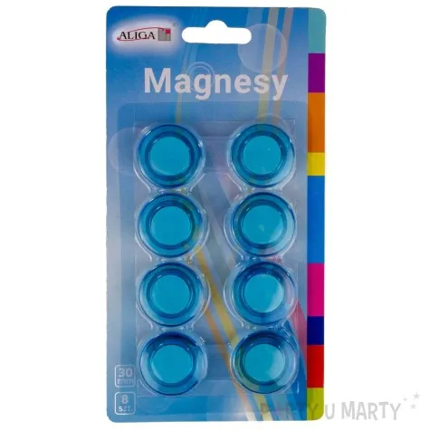 magnesy classic niebieski aliga 30 mm 8 szt